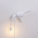 Modern white & black designer bird wall lamp bedroom light