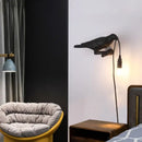 Modern white & black designer bird wall lamp bedroom light