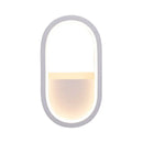 Modern white & black ellipse led wall lamp bedroom warm white light