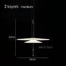 Modern white & black flying saucer pendant light for dining room