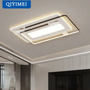 Modern white & black grille led chandeliers for living room