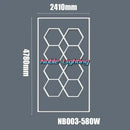 Modern white & black hexagon led ceiling light garage system