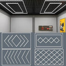 Modern white & black hexagon led ceiling light garage system