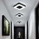 Modern white & black led ceiling light corridor minimalist design