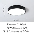 Modern white & black led ceiling light corridor minimalist design