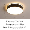 Modern white & black led ceiling light corridor minimalist design