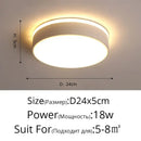 Modern white & black led ceiling light corridor minimalist design