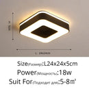 Modern white & black led ceiling light corridor minimalist design
