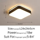 Modern white & black led ceiling light corridor minimalist design