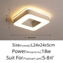Modern white & black led ceiling light corridor minimalist design