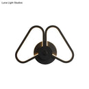 Modern white & black led triangle wall sconce – living room light