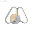 Modern white & black led triangle wall sconce – living room light