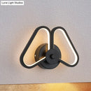 Modern white & black led triangle wall sconce – living room light