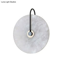 Modern white & black led wall sconce – bedroom disc shade light