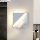 DecorBites™ Contemporary LED Wall Lamp for Bedroom and Study with Black/White Metal Spotlight