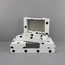 Modern white & black polka dot leather storage box bedroom organizer