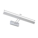 Modern white & black rectangular led wall light warm white bathroom