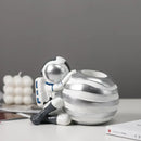 Modern white & blue astronaut resin figurines living room decor