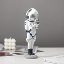 Modern white & blue astronaut resin figurines living room decor