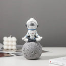 Modern white & blue astronaut resin figurines living room decor