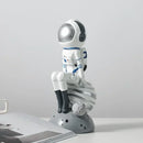 Modern white & blue astronaut resin figurines living room decor