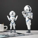 Modern white & blue astronaut resin figurines living room decor