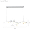 Modern white branch led bird pendant light – dining room warm white
