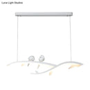 Modern white branch led bird pendant light – dining room warm white