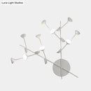 Modern white branch metal wall light sconce living room 16 led bulbs