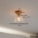 Modern white & brass ceramic led ceiling lamp bedroom lattice light