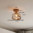 Modern white & brass ceramic led ceiling lamp bedroom lattice light