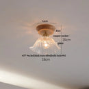Modern white & brass ceramic led ceiling lamp bedroom lattice light
