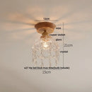 Modern white & brass ceramic led ceiling lamp bedroom lattice light