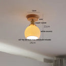 Modern white & brass ceramic led ceiling lamp bedroom lattice light