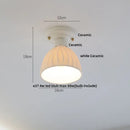 Modern white & brass ceramic led ceiling lamp bedroom lattice light