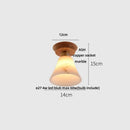 Modern white & brass ceramic led ceiling lamp bedroom lattice light