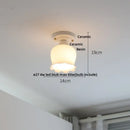 Modern white & brass ceramic led ceiling lamp bedroom lattice light