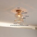 Modern white & brass ceramic led ceiling lamp bedroom lattice light