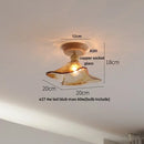 Modern white & brass ceramic led ceiling lamp bedroom lattice light