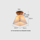 Modern white & brass ceramic led ceiling lamp bedroom lattice light