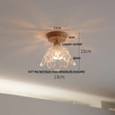 Modern white & brass ceramic led ceiling lamp bedroom lattice light