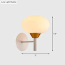Modern white & brass opal glass wall sconce bedroom light
