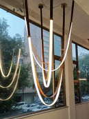 Modern white & brown designer villa chandelier dining room light