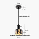 DecorBites™ Bulgari Stone LED Pendant Lamp - Natural Marble Hanging Light