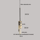 DecorBites™ Bulgari Stone LED Pendant Lamp - Natural Marble Hanging Light