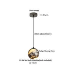 DecorBites™ Bulgari Stone LED Pendant Lamp - Natural Marble Hanging Light