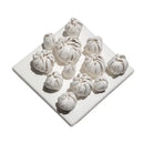 Modern white bud ceramic wall décor pendant bedroom sculptural art