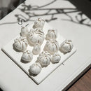 Modern white bud ceramic wall décor pendant bedroom sculptural art