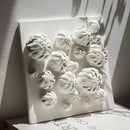 Modern white bud ceramic wall décor pendant bedroom sculptural art