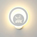 Modern white cartoon dog led wall light fixture 110v-120v bedroom